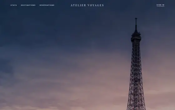 Atelier hotel booking website theme